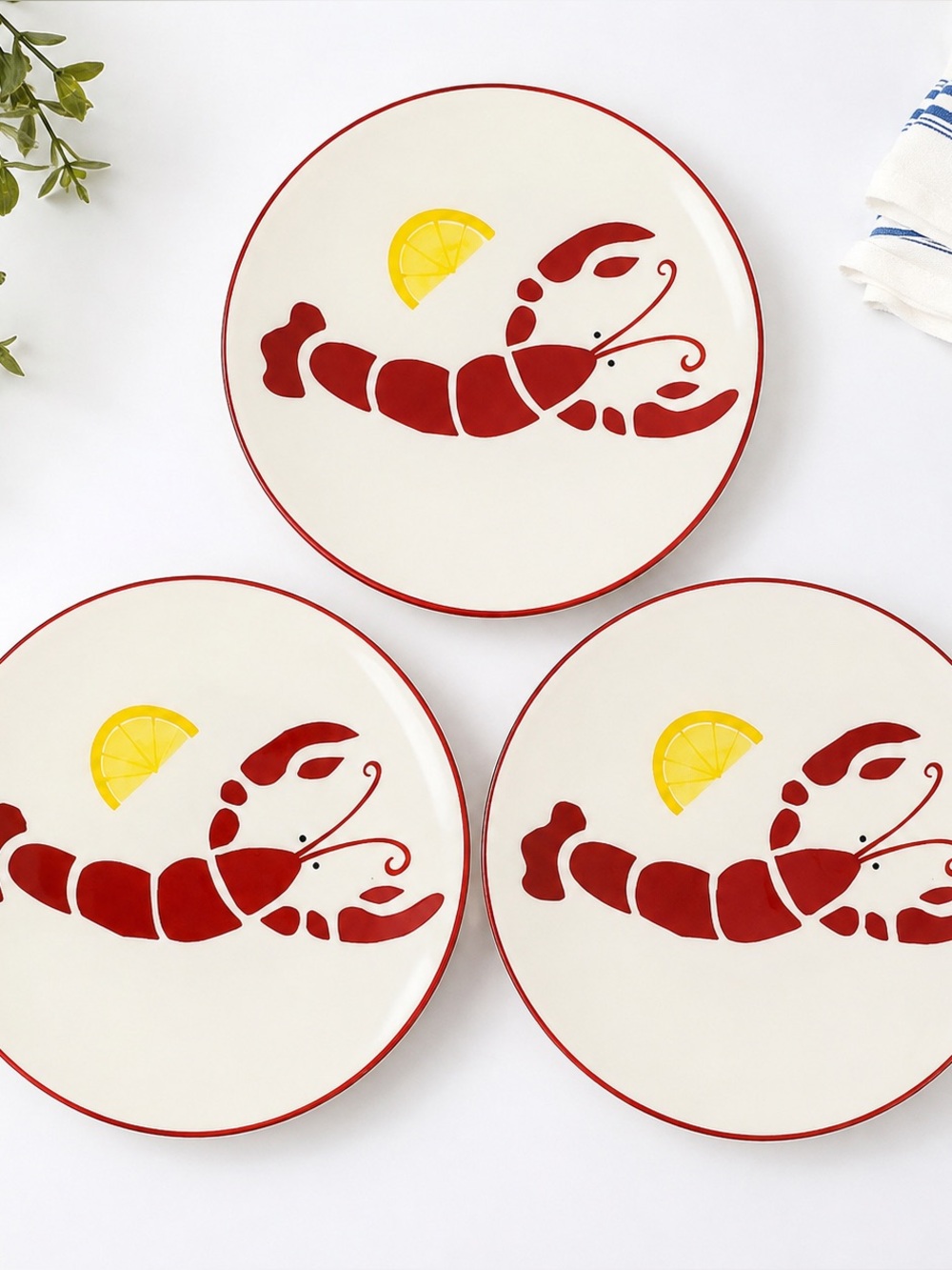 TAG Lobster Plates – Coastal Nautical Kitchen Set